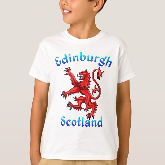 Edinburgh Scotland Lion Rampant Scottish Flag T-Shirt (Vorderseite)