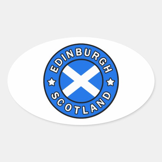 Edinburgh Scotland Ovaler Aufkleber (Vorderseite)