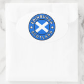Edinburgh Scotland Ovaler Aufkleber (Tasche)