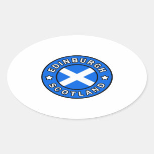 Edinburgh Scotland Ovaler Aufkleber