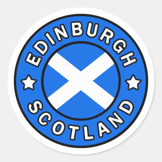 Edinburgh Scotland Runder Aufkleber (Vorderseite)