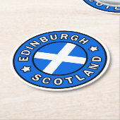 Edinburgh Scotland Runder Pappuntersetzer (Angewinkelt)