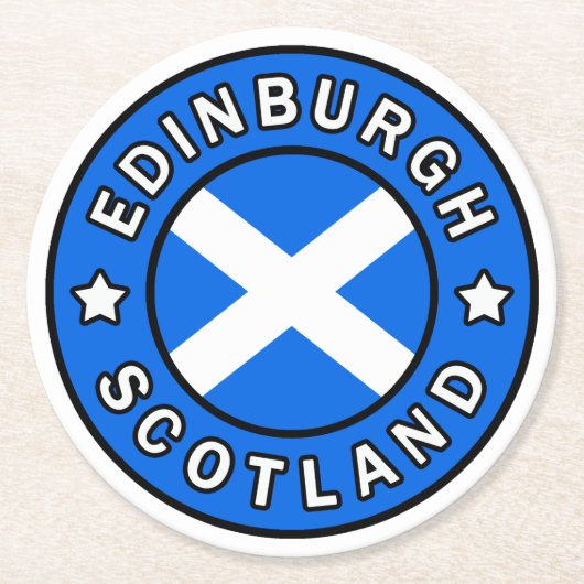 Edinburgh Scotland Runder Pappuntersetzer (Vorderseite)