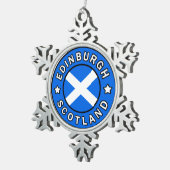 Edinburgh Scotland Schneeflocken Zinn-Ornament (Rechts)