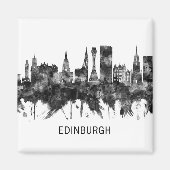 Edinburgh Scotland Skyline BW Magnet (Vorne)