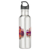 Edinburgh Scotland Skyline Edelstahlflasche (Rückseite)