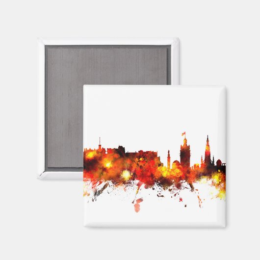 Edinburgh Scotland Skyline Magnet (Vorderseite/Rückseite)