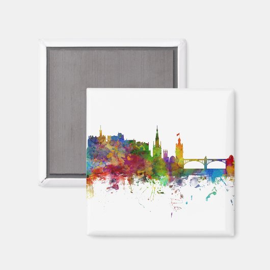 Edinburgh Scotland Skyline Magnet (Vorderseite/Rückseite)