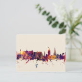 Edinburgh Scotland Skyline Postkarte (Stehend Vorderseite)