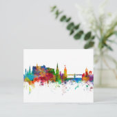 Edinburgh Scotland Skyline Postkarte (Stehend Vorderseite)