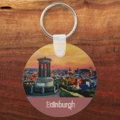 Edinburgh Scotland Skylineat Dusk Schlüsselanhänger (Vorderseite)