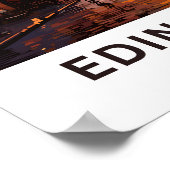 Edinburgh Scotland Travel Print Poster (Ecke)