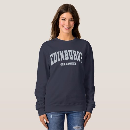 Edinburgh Scotland Varsity Uni Style Sweatshir Sweatshirt (Vorne ganz)