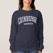 Edinburgh Scotland Varsity Uni Style Sweatshir Sweatshirt (Vorderseite)