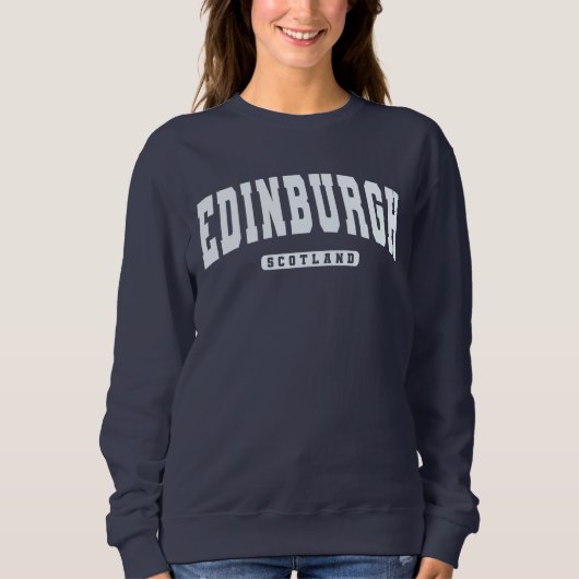 Edinburgh Scotland Varsity Uni Style Sweatshir Sweatshirt (Vorderseite)