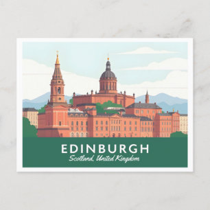 Edinburgh Scotland Vereinigtes Königreich Pastel T Postkarte