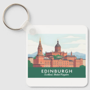 Edinburgh Scotland Vereinigtes Königreich Pastel T Schlüsselanhänger