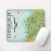 Edinburgh Scotland Vintager Stil Kartenposter druc Mousepad (Mit Mouse)