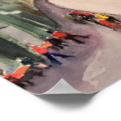 EDINBURGH, SCOTLAND WATERCOLOR POSTER (Ecke)