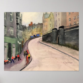 EDINBURGH, SCOTLAND WATERCOLOR POSTER
