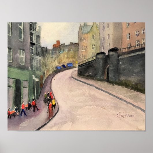 EDINBURGH, SCOTLAND WATERCOLOR POSTER (Vorne)