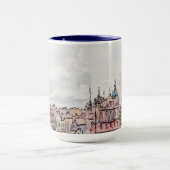 Edinburgh Scotland Watercolor Tasse (Zentrum)
