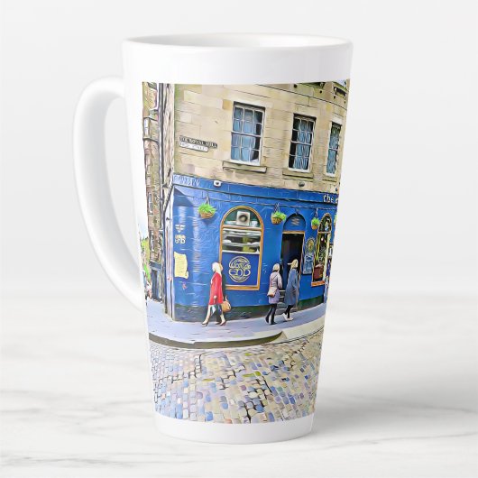 Edinburgh, Scottland Latte Tasse (Linke Ecke)