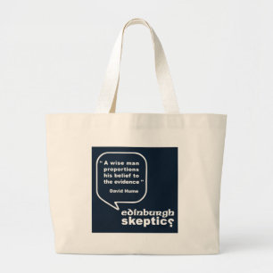 Edinburgh-Skeptiker - Hume Zitat Jumbo Stoffbeutel