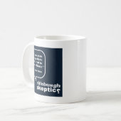 Edinburgh-Skeptiker - Hume Zitat Kaffeetasse (Vorderseite Links)