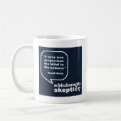 Edinburgh-Skeptiker - Hume Zitat Kaffeetasse (Links)