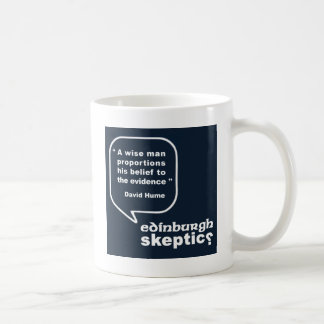Edinburgh-Skeptiker - Hume Zitat Kaffeetasse