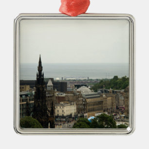 Edinburgh Skyline 001 Ornament Aus Metall