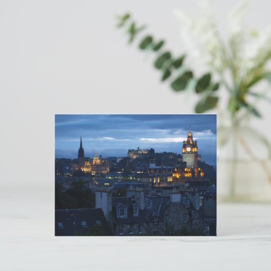 Edinburgh Skyline Postkarte (Stehend Vorderseite)