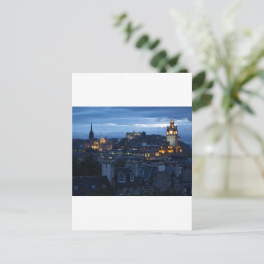 Edinburgh Skyline Postkarte (Stehend Vorderseite)
