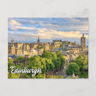 Edinburgh Skyline, Schottland, Großbritannien Postkarte