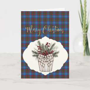 Edinburgh Tartan Holiday Card Feiertagskarte