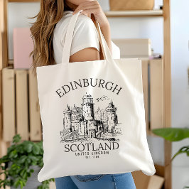 Edinburgh Tote Bag | Vintage Scotland Travel  Tragetasche