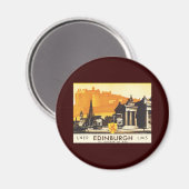 Edinburgh über LNER-Bahnplakat Magnet (Vorderseite/Rückseite)