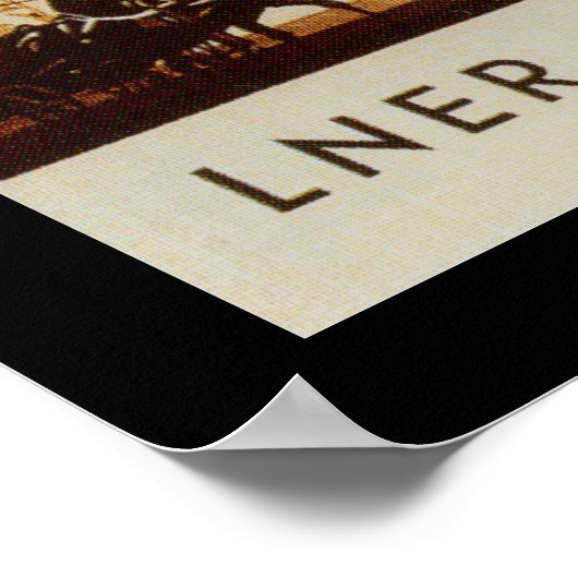 Edinburgh via LNER Rail Poster (Ecke)