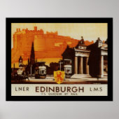 Edinburgh via LNER Rail Poster (Vorne)