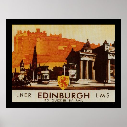 Edinburgh via LNER Rail Poster (Vorne)