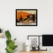 Edinburgh via LNER Rail Poster (Heimbüro)