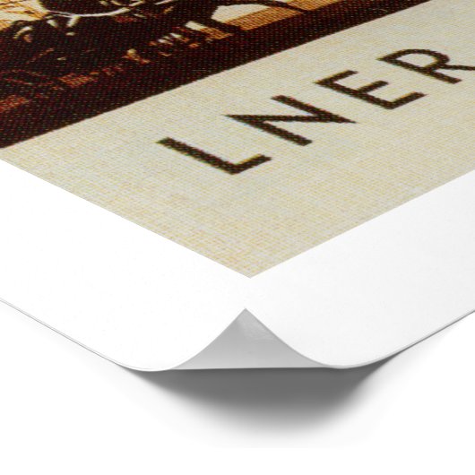 Edinburgh via LNER Rail Poster (Ecke)