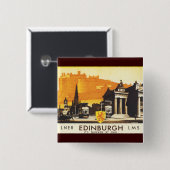 Edinburgh via LNER Rail Poster Button (Vorne & Hinten)