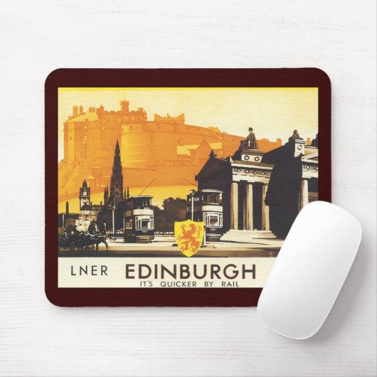 Edinburgh via LNER Rail Poster Mousepad (Mit Mouse)