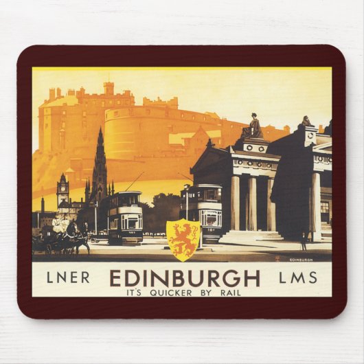 Edinburgh via LNER Rail Poster Mousepad (Vorne)