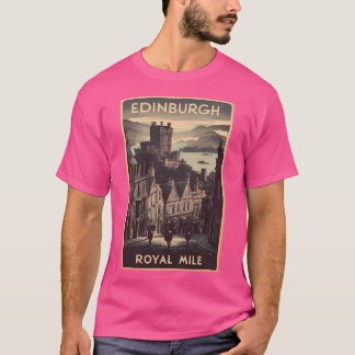 Edinburgh Vintage Reiseplakat T-Shirt