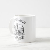 Edinburgh Vintage | Scottish Castle Travel Souveni Kaffeetasse (Vorderseite Links)
