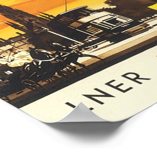 Edinburgh Vintage Travel Poster (Ecke)