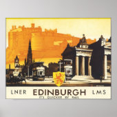 Edinburgh Vintage Travel Poster (Vorne)